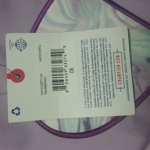 Champion girls white/purple colored backpack - Picture 2 of 5